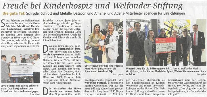 Weiteres Pressebild zu Hotel Amaris/Adena unterstützt