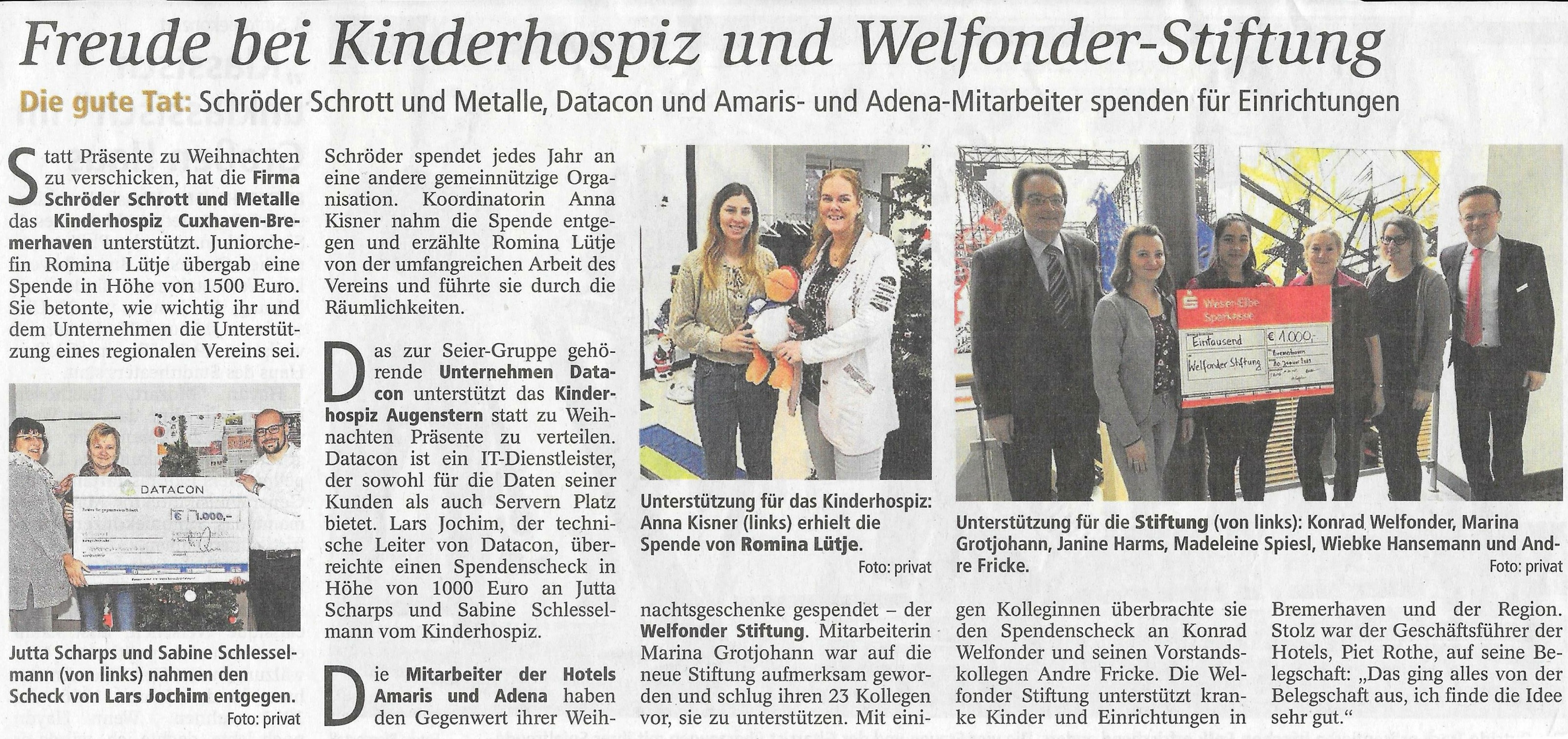 Weiteres Pressebild zu Hotel Amaris/Adena unterstützt