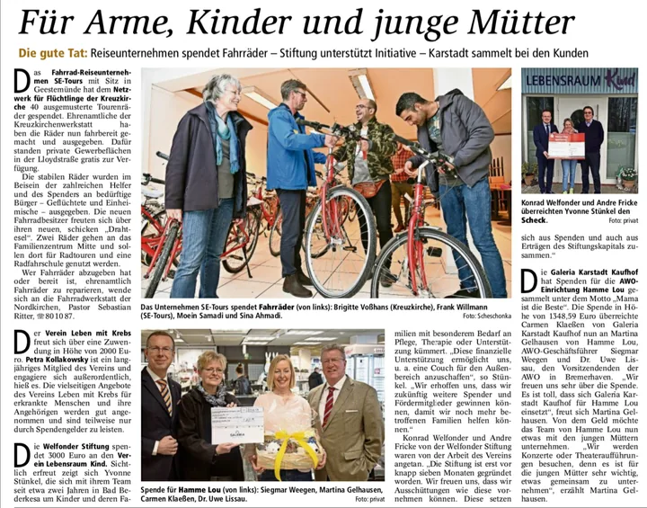Weiteres Pressebild zu Lebensraum Kind erhält Geld