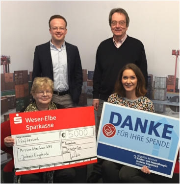 5.000 Euro für Kinder- und Jugendhospiz Wilhelmshaven