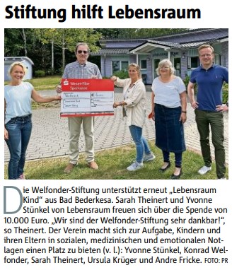 Stiftung hilft Lebensraum