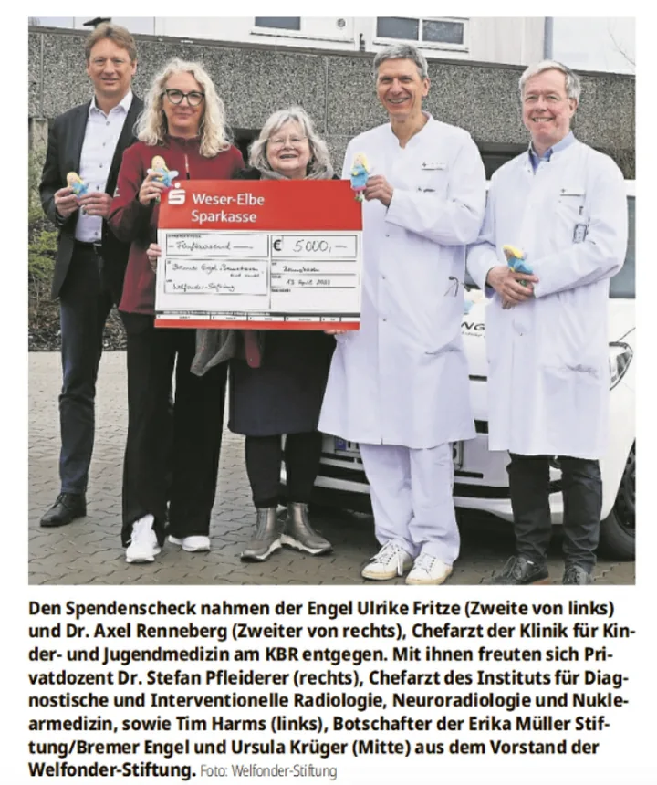 Weiteres Pressebild zu Welfonder-Stiftung unterstützt „Engel“